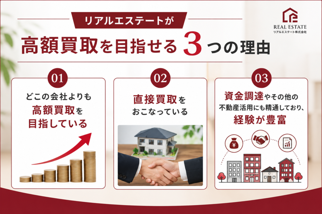 リアルエステートの高額買取の3つのポイント