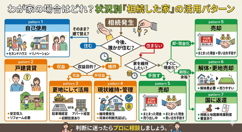 相続した家の活用パターン4種